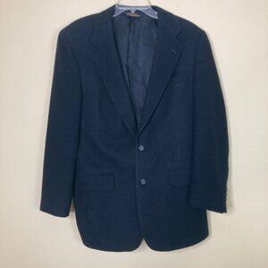 Brooks Brothers Mens Black Blazer 39 Regular 100% Camel Hair Two-Button Jacket